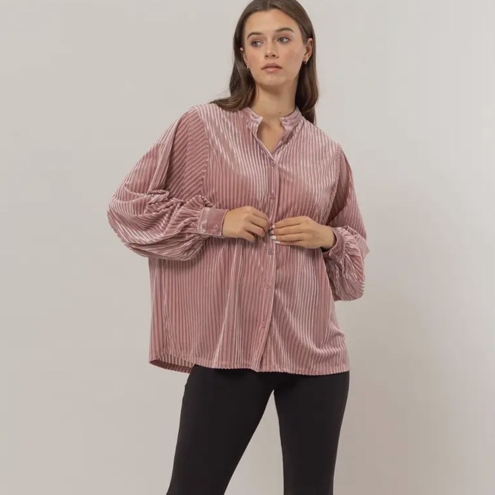 HYFVE Mauve Button Down Shirt